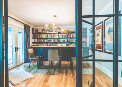 Custom Home Office Renovation Contractor Paoli PA | JRK Craftsman | Custom Home Study or Office with glass wall and door